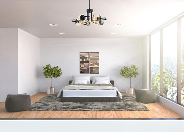 Люстра подвесная с Led лампочками в комплекте Arti Lampadari Silvia E 1.1.5 B+Lamps 