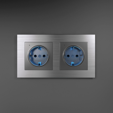 Рамка на 2 поста (алюминий) Werkel 32713