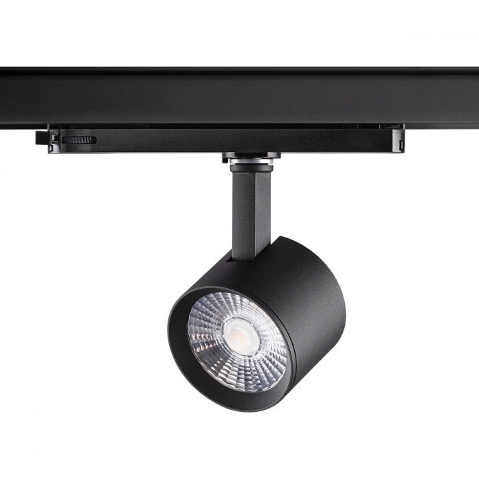 Трехфазный LED светильник 20W 4000К для трека Novotech Curl 358330, цвет черный - фото 1