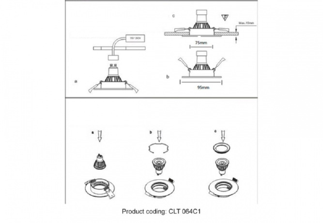 Светильник точечный с Led лампочками в комплекте CRYSTAL LUX CLT 064C1 WH+Lamps 