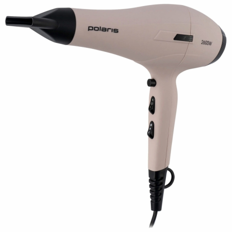 Фен POLARIS PHD 2600AСi Salon Hair, 2600 Вт, 2 скорости, 3 температурных режима, ионизация, розовый пепел, 64278, 710345 (456753)