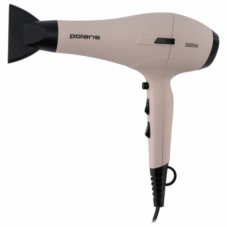 Фен POLARIS PHD 2600AСi Salon Hair, 2600 Вт, 2 скорости, 3 температурных режима, ионизация, розовый пепел, 64278, 710345 (456753)