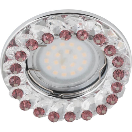 Встраиваемый светильник Fametto Peonia DLS-P115 GU5.3 CHROME-CLEAR+PURPLE (10549) 