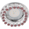 Встраиваемый светильник Fametto Peonia DLS-P115 GU5.3 CHROME-CLEAR+PURPLE (10549) 