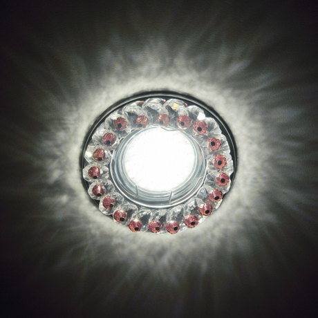 Встраиваемый светильник Fametto Peonia DLS-P115 GU5.3 CHROME-CLEAR+PURPLE (10549) 