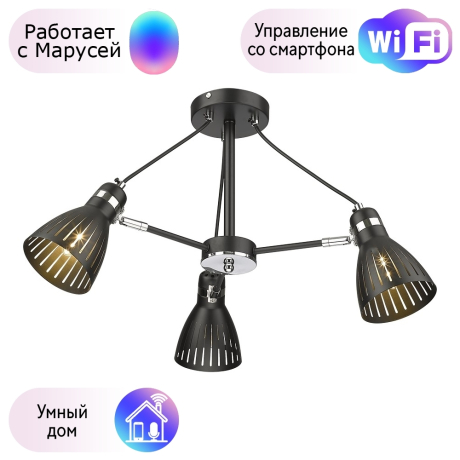 Люстра на штанге Velante с поддержкой Маруся 219-023-03-М 