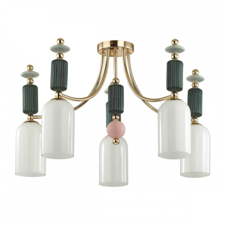 Люстра потолочная со светодиодными лампочками E14, комплект от Lustrof. №277489-624573 