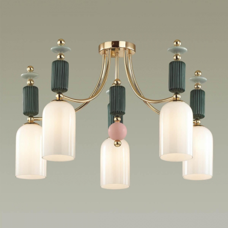 Люстра потолочная со светодиодными лампочками E14, комплект от Lustrof. №277489-624573 