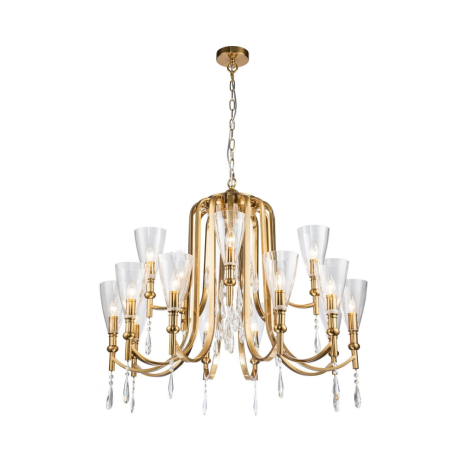 Подвесная люстра с лампочками Favourite Lyra 2968-15P+Lamps E14 Свеча 