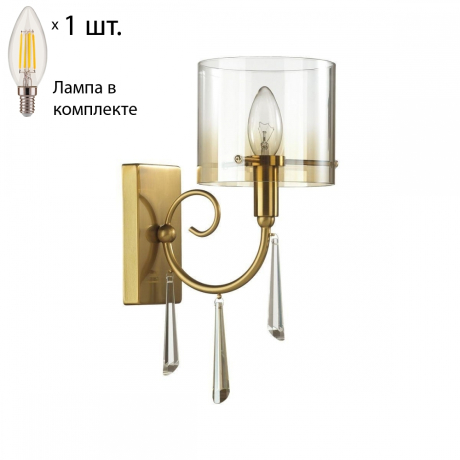 Бра Odeon Nicole с лампочкой 4886/1W+Lamps E14 Свеча 