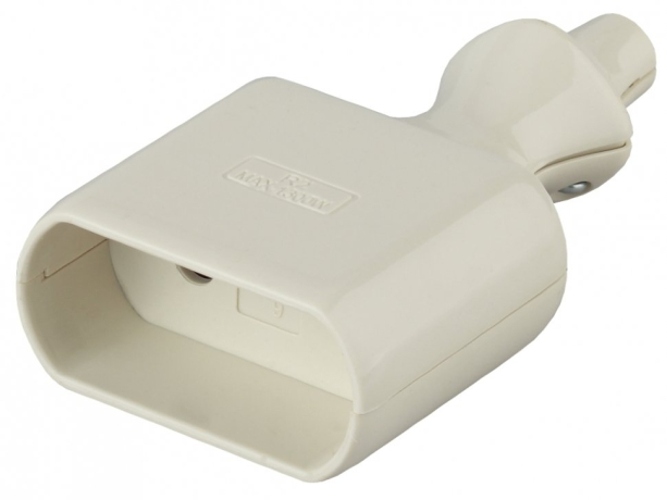 R2 Розетка кабельная б/з 6A прямой ввод белая Эра 168119