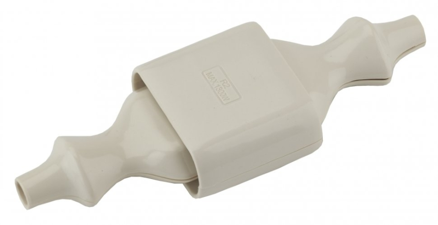 R2 Розетка кабельная б/з 6A прямой ввод белая Эра 168119