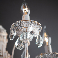 3305/3 Настенное бра Eurosvet белый с золотом/прозрачный хрусталь Strotskis