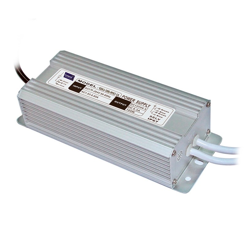 Драйвер для светодиодной ленты 12V, 100W, IP67 General GDLI-100-IP67-12 (513400)