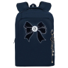 Нарушена упаковка!  <796755> Рюкзак GRIZZLY школьный, анатомическая спинка, 2 отделения, для девочек, "VELVET BOW", 39х26х17 см, RG-566-5/2 (274201)
