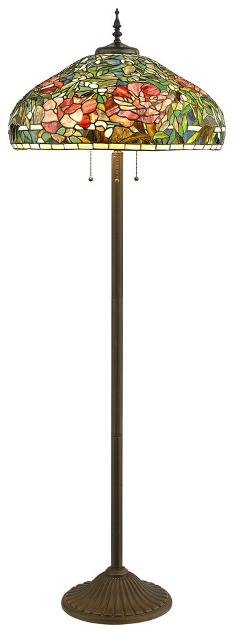 Торшер в стиле Тиффани со светодиодными лампочками E27, комплект от Lustrof. №310059-623549
