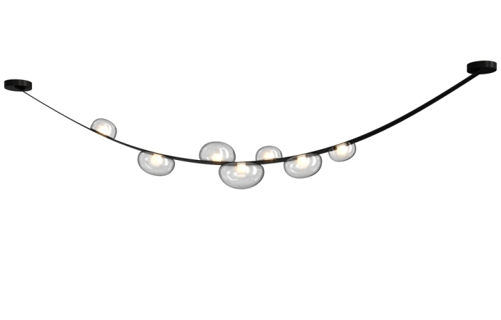 Подвесной светильник Crystal Lux BOSQUE SP7 L3000 BLACK/TRANSPARENT 