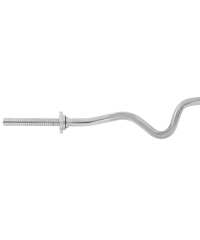 Нарушена упаковка!  <381848> Гриф для штанги BB-102 W-образный, 120 см, d=25 мм, металлический, с металлическими замками, хром 4680459126627