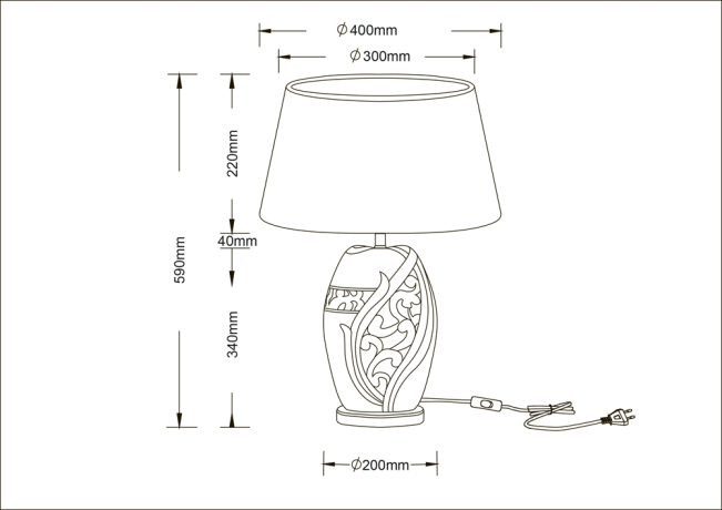 Настольная лампа декоративная Arte Lamp Ruby A4064LT-1BR 