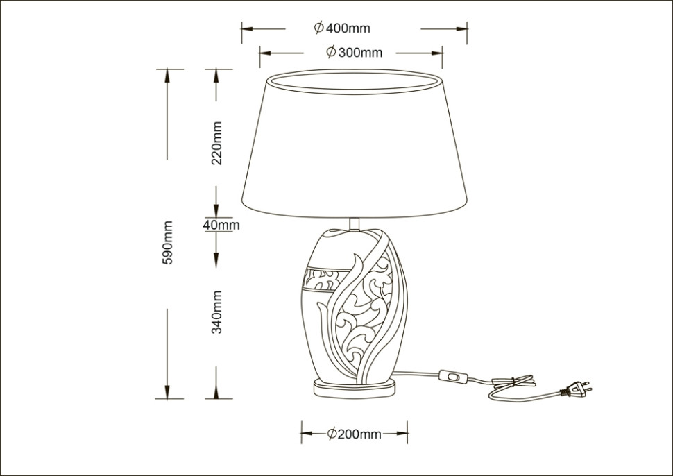 Декоративная настольная лампа Arte Lamp Ruby A4064LT-1BR