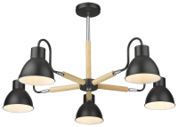 Люстра на штанге с лампочками Velante 230-023-05+Lamps E27 P45