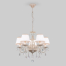 Подвесная люстра Eurosvet Amelia 10054/5 белый с золотом/прозрачный хрусталь Strotskis 
