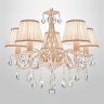Подвесная люстра Eurosvet Amelia 10054/5 белый с золотом/прозрачный хрусталь Strotskis 