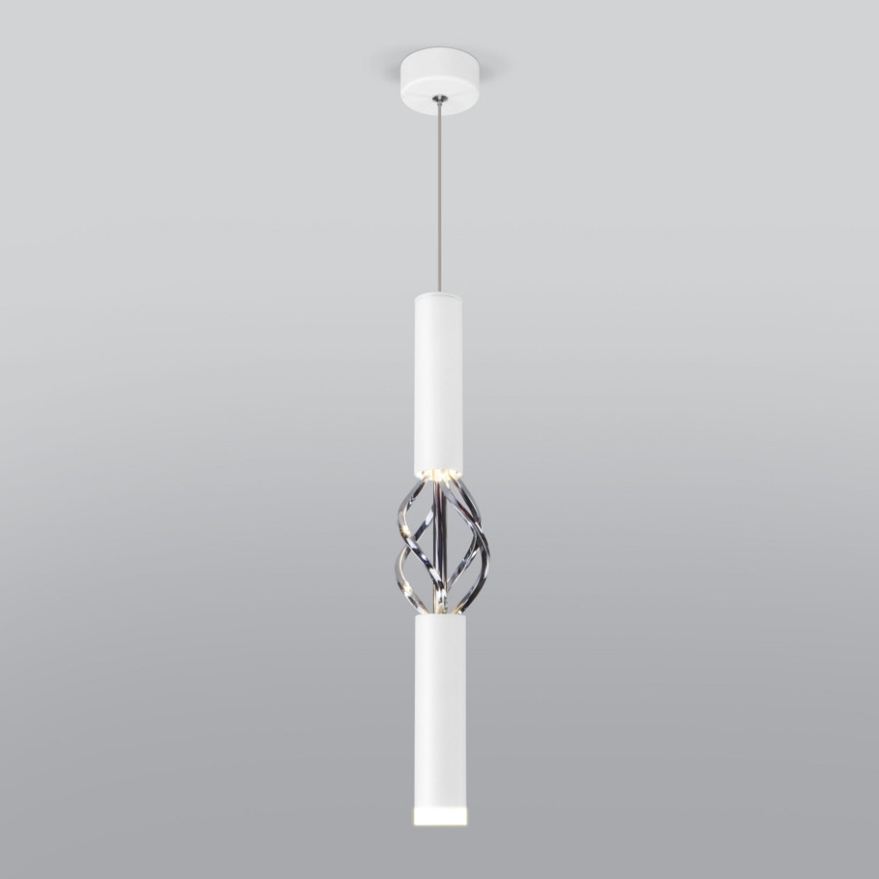 Подвесной светодиодный светильник Eurosvet Lance 50191/1 LED белый/хром (a049108)