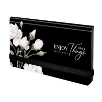 Нарушена упаковка! <795351> Еженедельник датированный 2026 с резинкой 171х93 мм, BRAUBERG, твердый, УФ-ЛАК, 64 л., "Розы", 117353