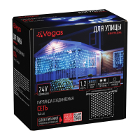 1,2*1,5м. Электрогирлянда-конструктор ''Сеть'' 144LED (синий) IP44 Vegas 55032