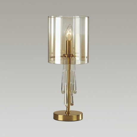 Настольная лампа Odeon Nicole с лампочкой 4886/1T+Lamps E14 Свеча 