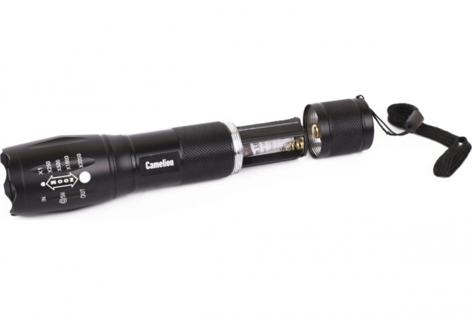 Camelion LED51530  (фонарь, черн., LED XML-T6, ZOOM, 5 реж 3XLR03, алюм.,откр. блистер)