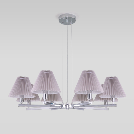 Подвесная люстра Eurosvet Peony 60136/8 хром/серый