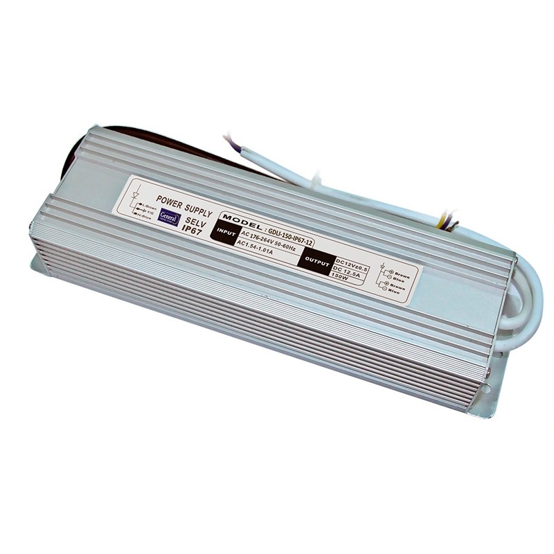 Драйвер для светодиодной ленты 12V, 150W, IP67 General GDLI-150-IP67-12 (513500)