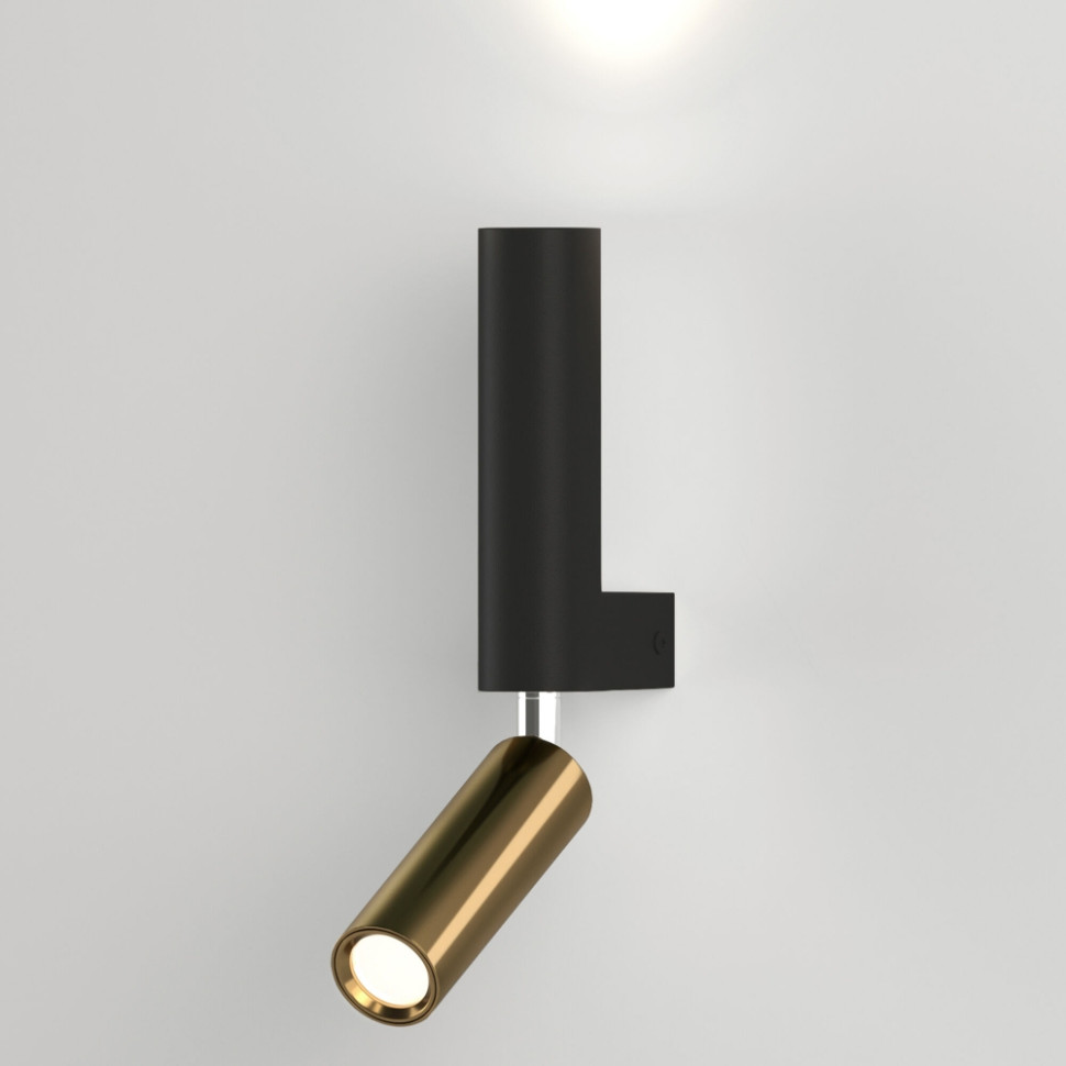 Настенный светильник Eurosvet 40020/1 LED черный/латунь (a061312) 40020/1 LED черный/латунь - фото 1
