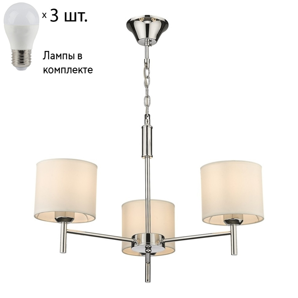 Подвесная люстра с лампочками Velante 291-103-03+Lamps, цвет хром 291-103-03+Lamps - фото 1