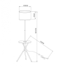 Торшер на треноге со столиком Arte lamp Combo A2070PN-1BK 