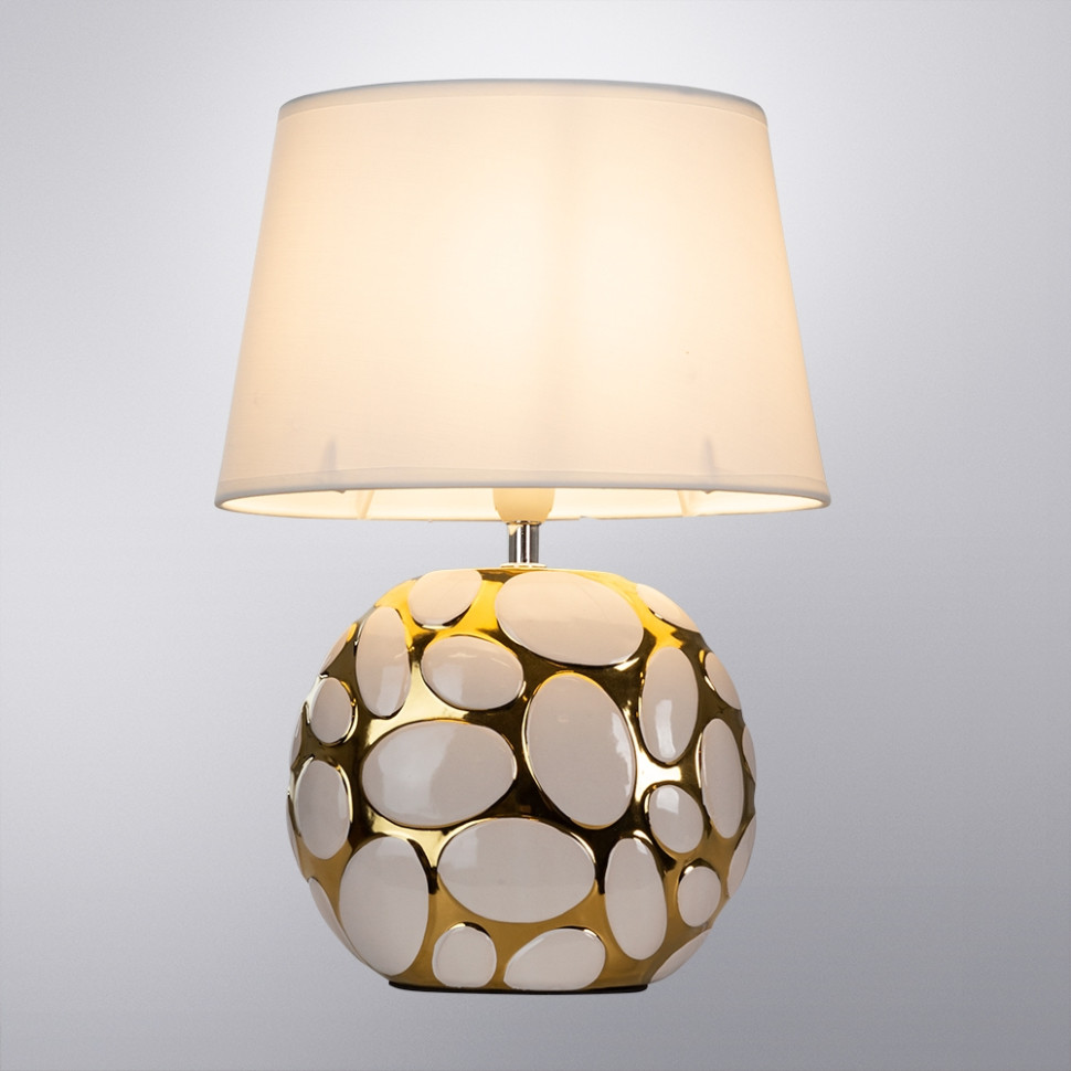 Декоративная настольная лампа Arte Lamp Poppy A4063LT-1GO, цвет ткань - фото 3