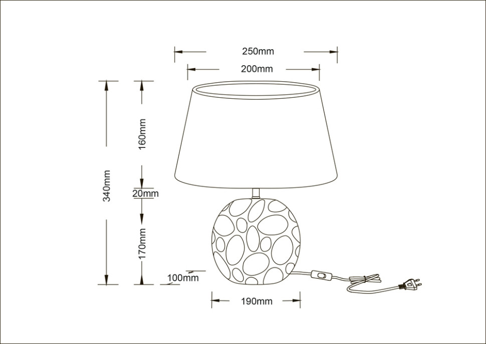 Декоративная настольная лампа Arte Lamp Poppy A4063LT-1GO, цвет ткань - фото 4