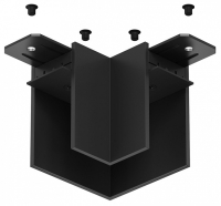 Соединитель угловой L-образный для треков накладных Denkirs Smart TR2102-BK