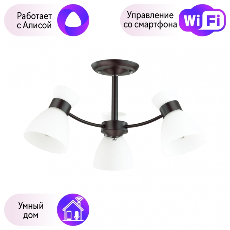 Люстра потолочная Lumion Wilma с поддержкой Алиса 4534/3C-A 