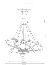Подвесная люстра с пультом ДУ Velante 431-303-06