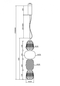 Подвесной светильник Maytoni MOD267PL-L32CH3K Pattern