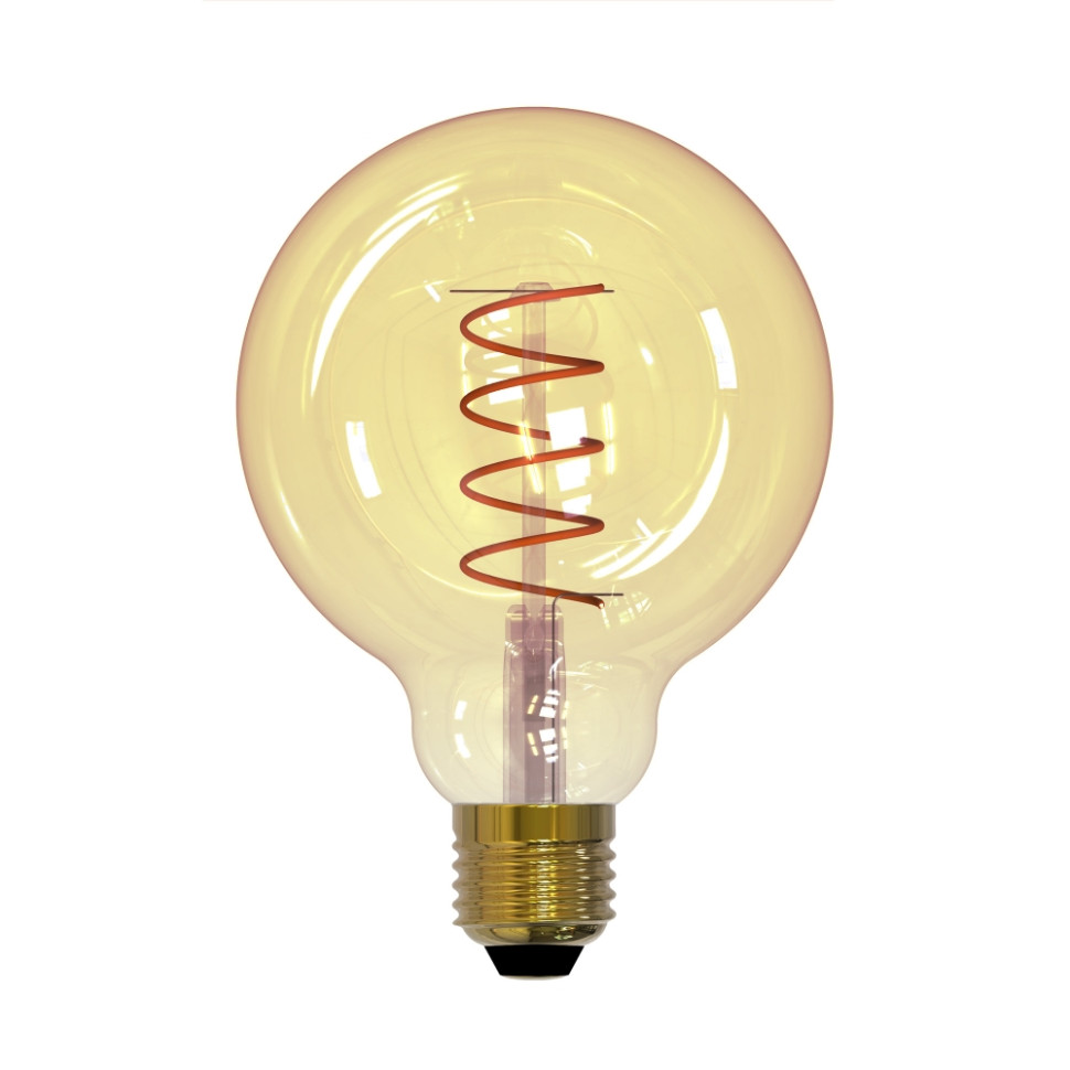Ретро лампа E27 4W Vintage Uniel LED-G95-4W-GOLDEN-E27-CW GLV21GO (UL-00001818), цвет золотой LED-G95-4W/GOLDEN/E27/CW GLV21GO - фото 1