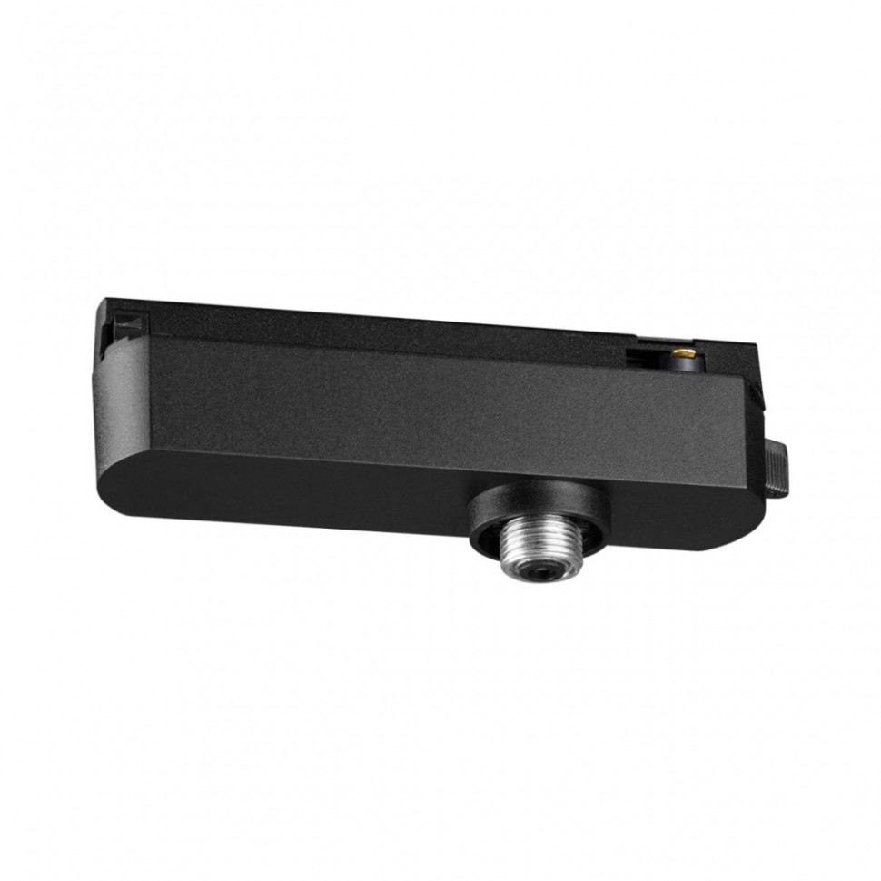 Трековый однофазный двухжильный адаптер для светильников 359128-359133 Novotech RAMO 359126, цвет черный