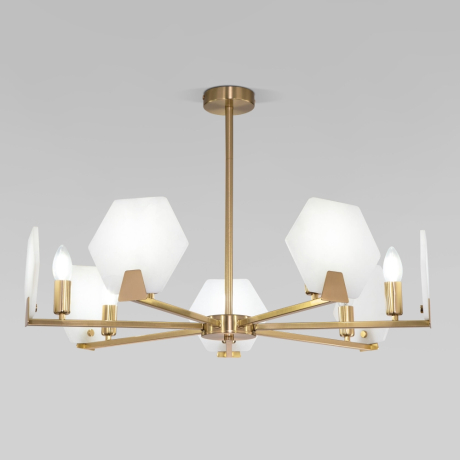 Люстра на штанге Eurosvet Marble 60158/7 латунь 
