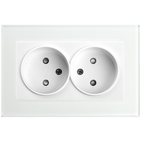 Нарушена упаковка!  <315905> Розетка на 2 поста с защитной шторкой (белый) Катрин Stekker GLS10-7013-01 39168