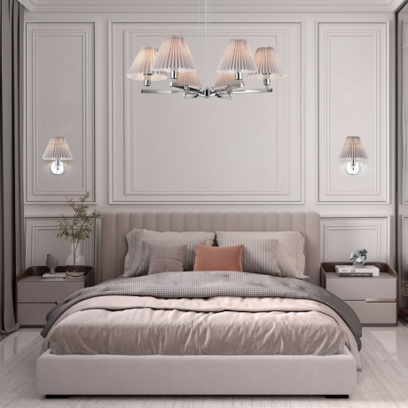 Подвесная люстра Eurosvet Peony 60136/6 хром/серый