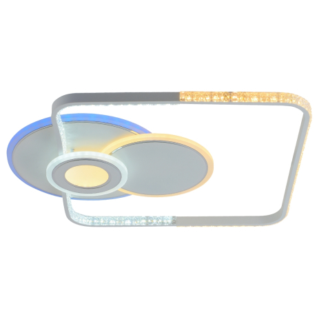 Светодиодная диммируемая люстра с ПДУ Profit Light 8292 WHT 108W+8W RGB 