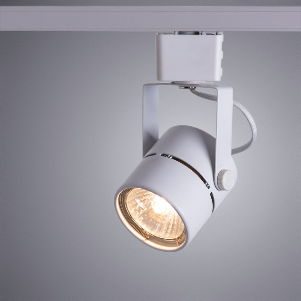 Однофазный светильник для трека Arte lamp Mizar A1311PL-1WH, цвет белый - фото 3